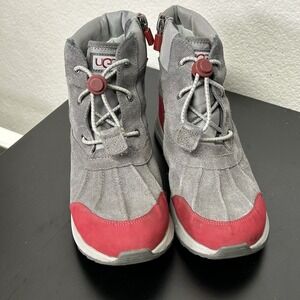 UGG Kids Charcoal Turlock Weather Waterproof‎ Snow Boots 1103505K Size 5